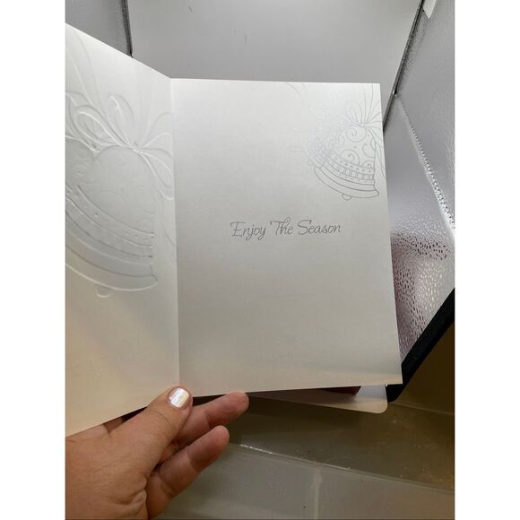 Vintage Christmas Cards 2 Sets Bells Ornaments 34 Cards & Envelopes - Picture 7 of 8